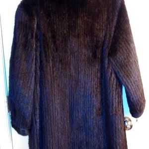 Real fur coat size 16 black